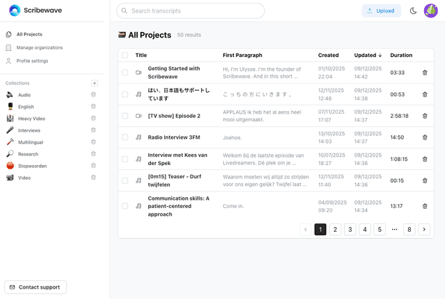 Scribewave | AI transcription, 100% private - Free account